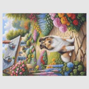 Cute Shetland Sheepdog Animal Decoupage Tissue Paper