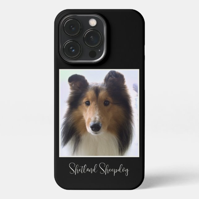 Cute Shetland Sheepdog Photo iPhone Case (Back)