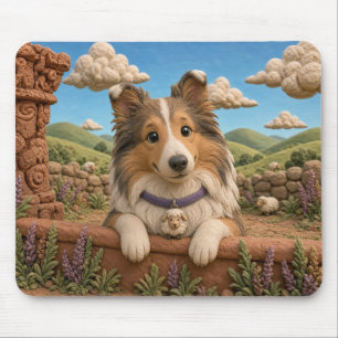 Cute Shetland Sheepdog Puppy, Baby Dog Mouse Mat