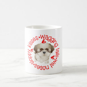 Cute Shi Tzu dog, sloppy kisses Coffee Mug