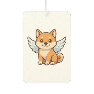 Cute Shiba Inu angel cartoon dog happiness Car Air Freshener