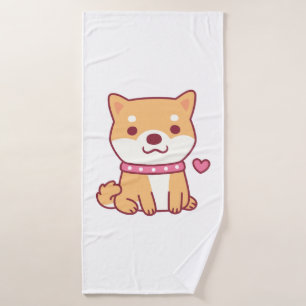 Cute Shiba Inu Dog Bath Towel