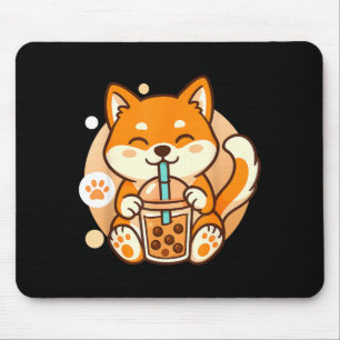 Cute Shiba Inu Dog Bubble Boba Tea Anime Kawaii Ne Mouse Mat
