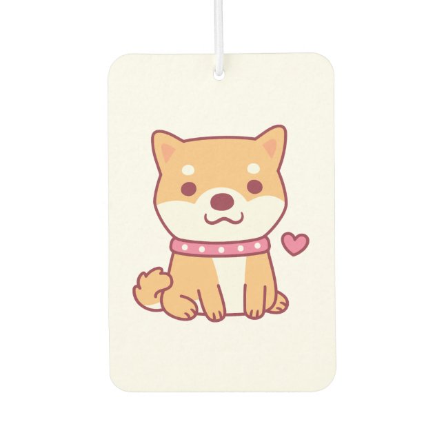 Cute Shiba Inu Dog Car Air Freshener (Front)