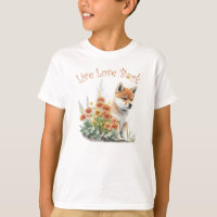 Cute Shiba Inu Dog Floral