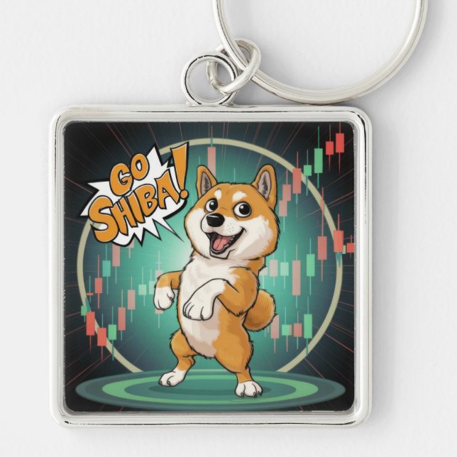 Cute Shiba Inu Dog Keychain (Front)