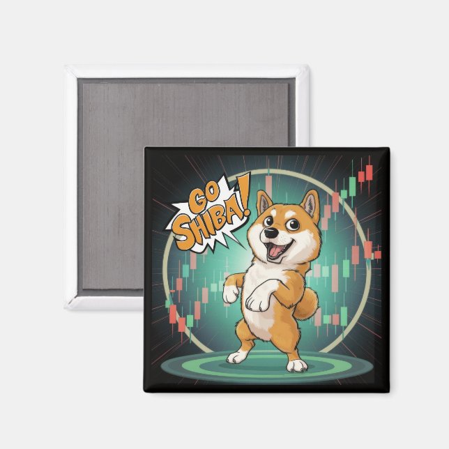 Cute Shiba Inu Dog Magnet (Front/Back)