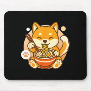 Cute Shiba Inu Dog Ramen Noodles Bowl Anime Kawaii Mouse Mat