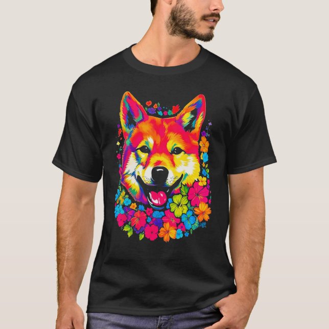 Cute Shiba Inu Dog T-Shirt (Front)