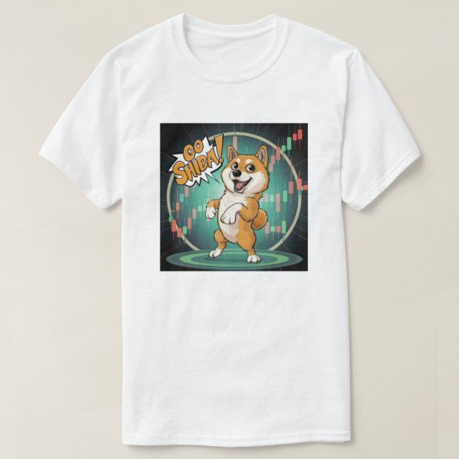 Cute Shiba Inu Dog T-Shirt (Design Front)