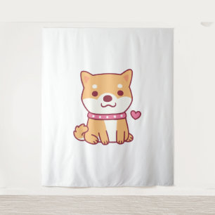 Cute Shiba Inu Dog Tapestry