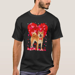 Cute Shiba Inu Dog Valentines Day Heart Puppy Love T-Shirt