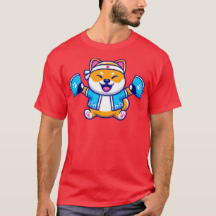 Cute Shiba Inu Dog Wearing Japanese Costume And Ha T-Shirt