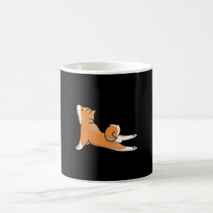 Cute shiba inu dog   yoga pose   birthday gift coffee mug