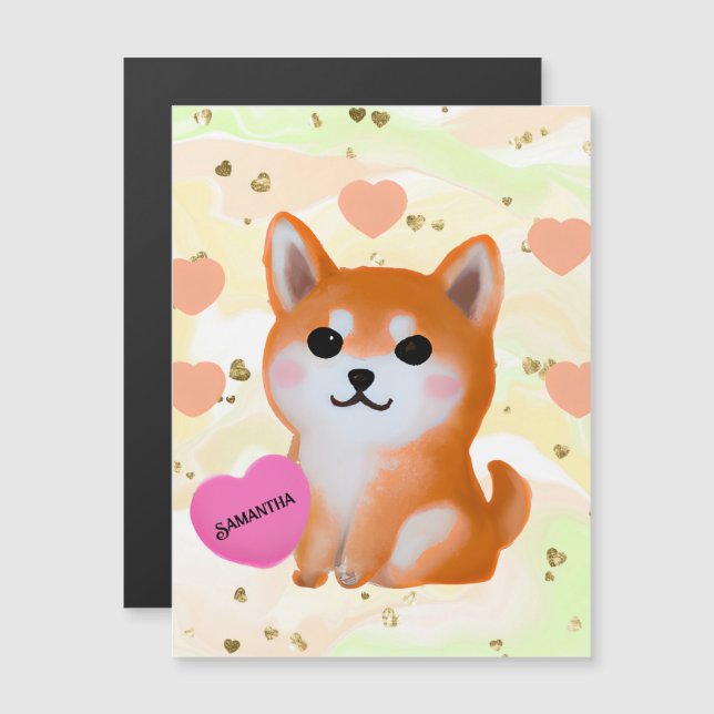 Cute Shiba Inu Hearts | For Dog Lover (Front/Back)