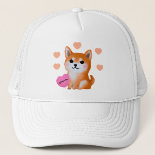 Cute Shiba Inu Hearts   For Dog Lover Trucker Hat