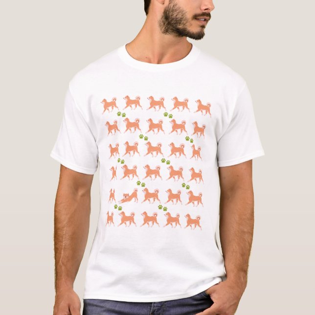 Cute shiba inu in abundance T-Shirt (Front)