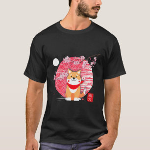 Cute Shiba Inu Kawaii Dog Cherry Blossom T-Shirt