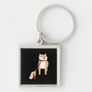 Cute shiba inu   Nope dog funny design Key Ring