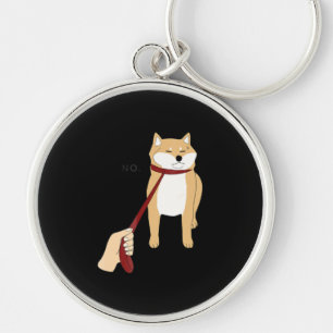 Cute shiba inu   Nope dog funny design Key Ring