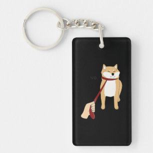 Cute shiba inu Nope dog funny design Key Ring