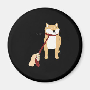 Cute shiba inu Nope dog funny design Magnet