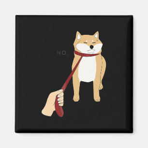 Cute shiba inu   Nope dog funny design Magnet