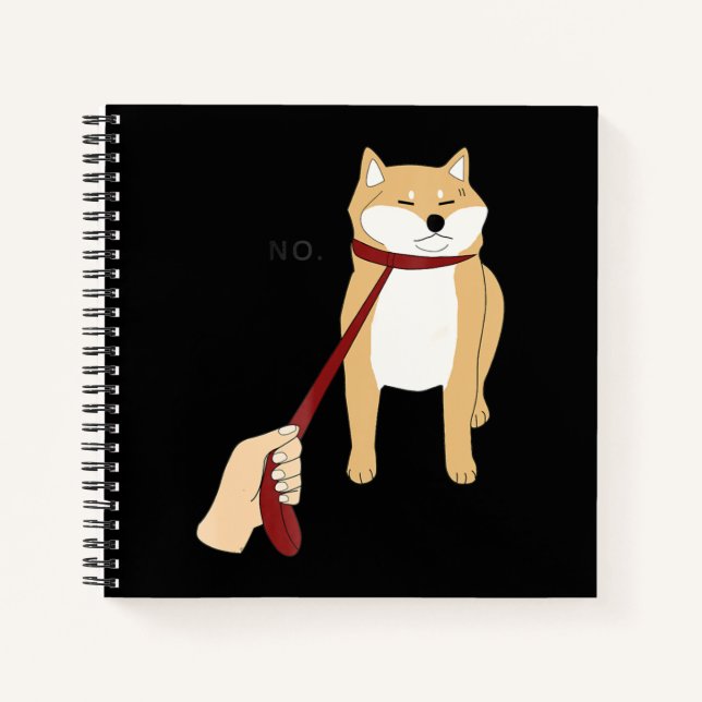 Cute shiba inu | Nope dog funny design Notebook (Front)