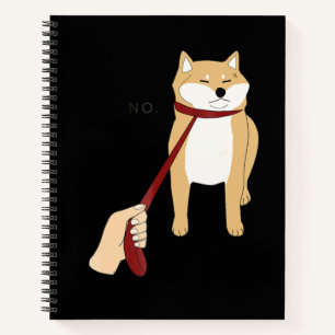 Cute shiba inu   Nope dog funny design Notebook