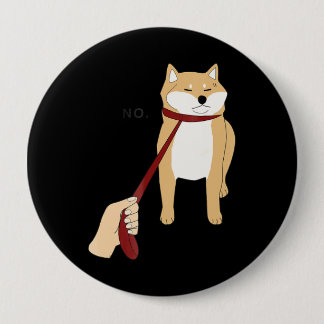 Cute Shiba Inu Nope - Doge Meme 10 Cm Round Badge