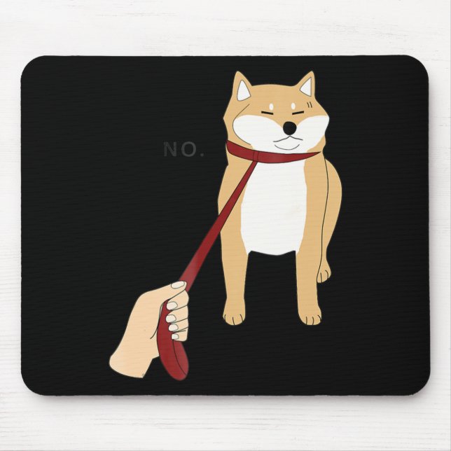 Cute Shiba Inu Nope - Doge Meme Mouse Mat (Front)