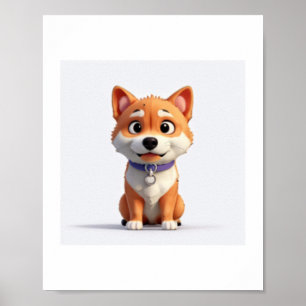 Cute Shiba Inu   Poster