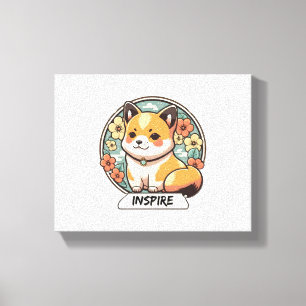 Cute Shiba Inu Pup Canvas Print