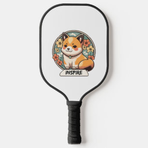 Cute Shiba Inu Pup Pickleball Paddle