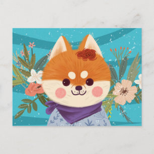 Cute Shiba Inu Pup Postcard