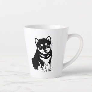 Cute Shiba Inu Puppy Art Latte Mug