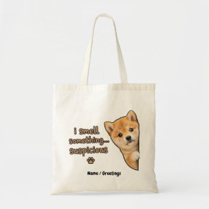 Cute Shiba Inu Puppy Funny Smell Quote Kawaii Dog Tote Bag