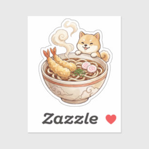 Cute Shiba Inu Ramen - Kawaii Dog with Noodles
