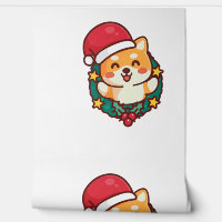 Cute Shiba Inu Smiling with Xmas Hat Active 