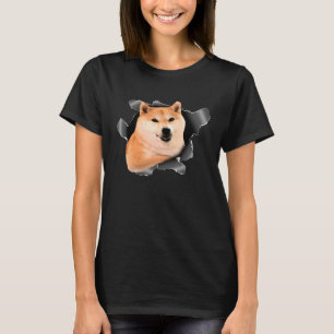 Cute Shiba Inu Torn Cloth - Shiba Inu Lover Dog Ow T-Shirt