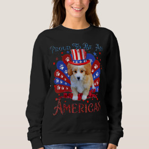 Cute Shih Poo American Flag Happy 4th Of July Sweatshirt