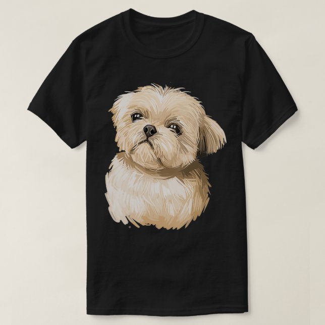 Cute Shih Tzu Dog Animal Pet Gifts  T-Shirt (Design Front)