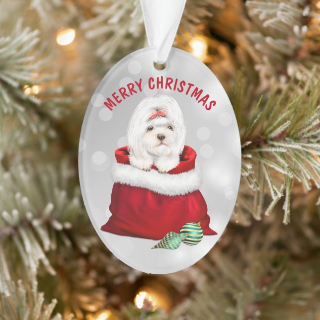 Cute Shih Tzu Dog Gift Surprise Ornament (Tree)