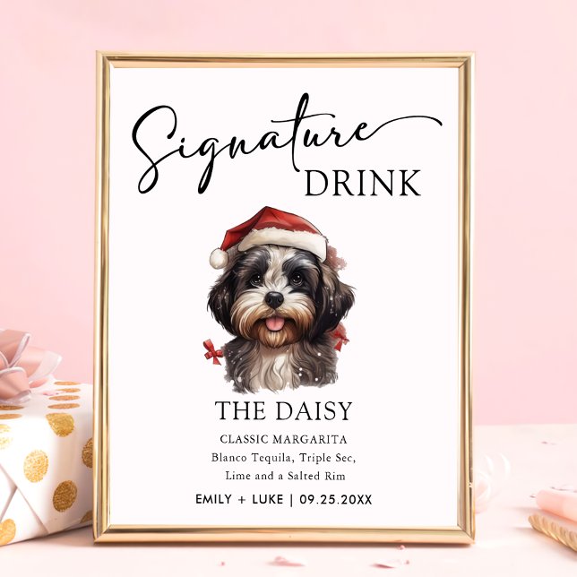 Cute Shih Tzu Dog Wedding Signature Drink Sign (Creator Uploaded)