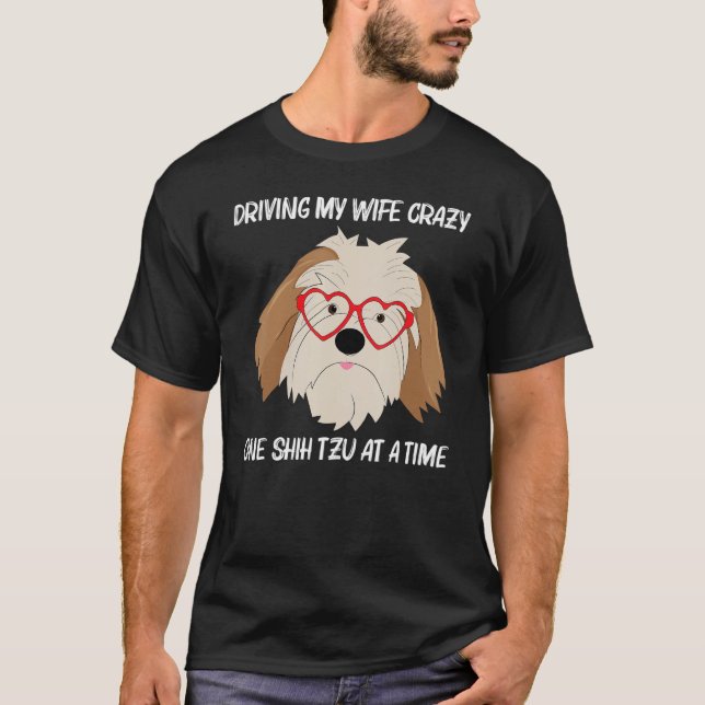 Cute Shih Tzu For Men Dad Toy Doggie Breed   T-Shirt (Front)