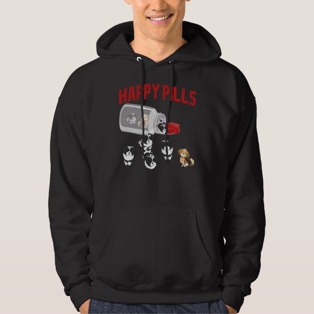 Cute Shih Tzu   Happy Pills  Puppy Owner  Product Hoodie (Front)