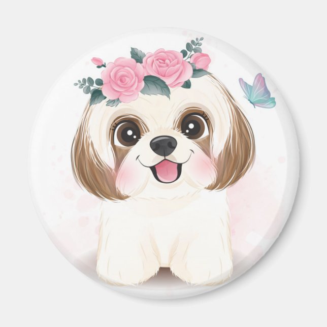 Cute Shih Tzu Magnet (Front)