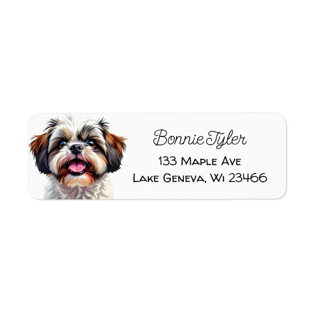 Cute Shih Tzu Puppy Dog Personalised (Front)
