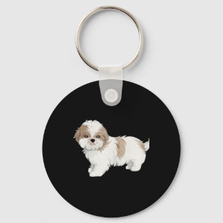 Cute Shih Tzu Puppy Key Ring