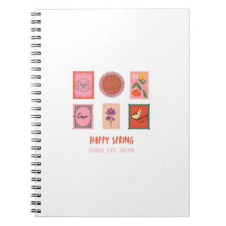 Cute Shih Tzu Spring Stamp Notebook